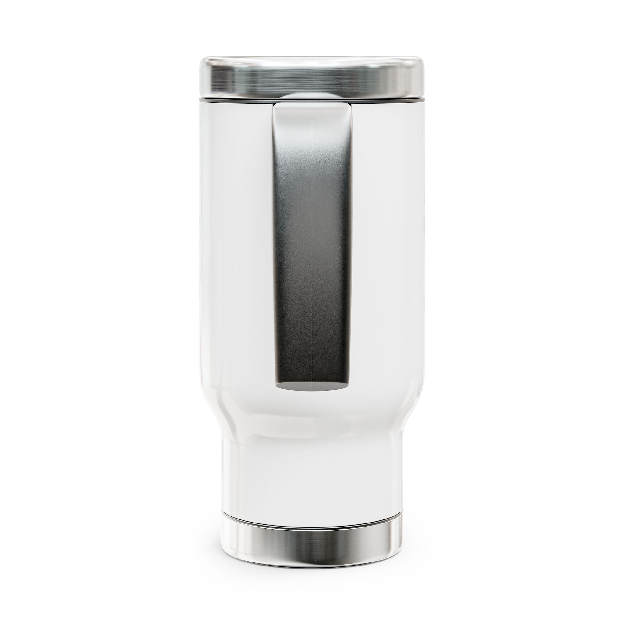 BlockForm | Coordinates Tumbler White 14oz Stainless Steel Travel Mug with Handle — Insulated Coffee Tumbler