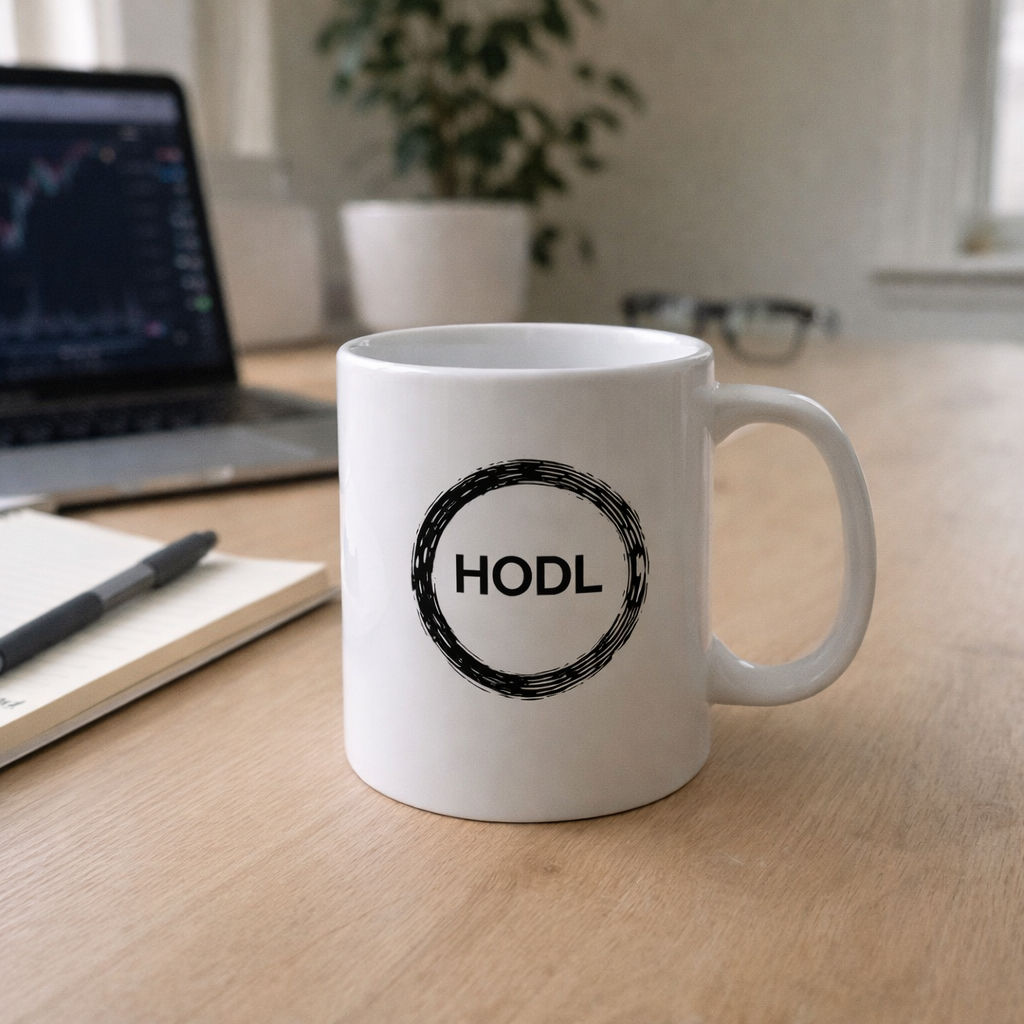 HODL Circle Ceramic Mug, (11oz, 15oz)