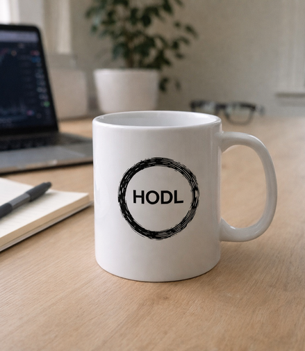 HODL Circle Ceramic Mug, (11oz, 15oz)