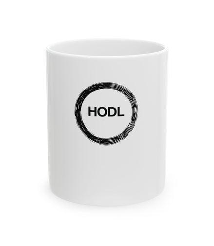 HODL Circle Ceramic Mug, (11oz, 15oz)