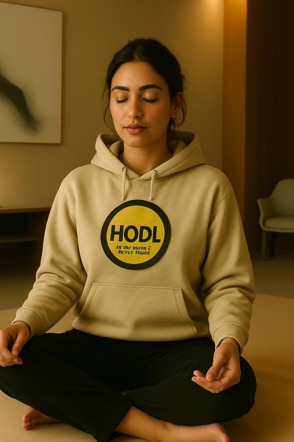 Zen HODL Hoodie for Women — minimalism with meaning.
